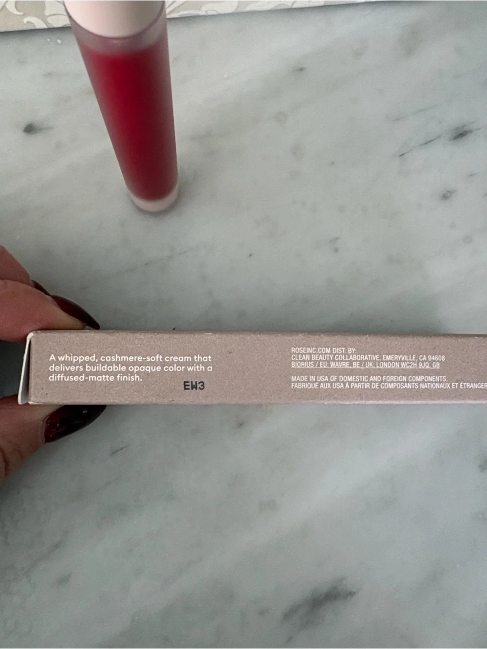Rose Inc Velvet Matte Lip Cream - Deep Red NEW